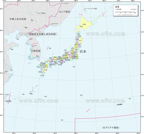 日本 行政区分図 ベクター地図素材のダウンロード販売 アフロモール