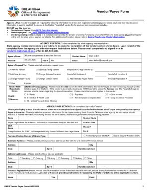 Fillable Online Vendor Payee Form Forms Used To Register Vendors Of