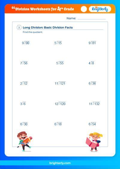 Free Printable 4th Grade Division Worksheets for Kids - Brighterly.com ...