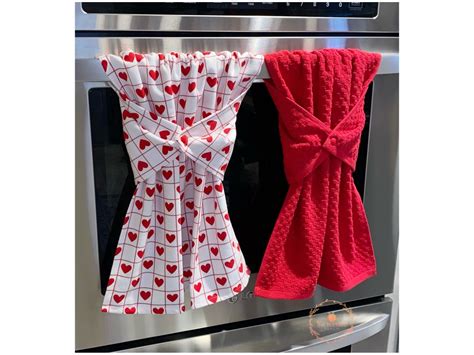 Valentines Day Kitchen Towel Stay Put Towel Dish Drying Towel Ovenstove Handle Towel