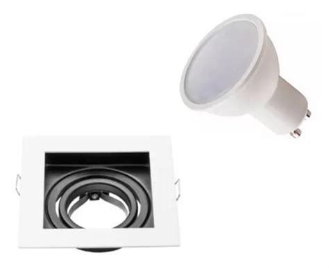 Spot Embutir Dicro Gu Led Antideslumbrante Blanco Negro