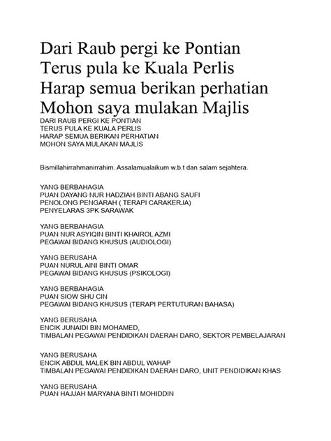 Teks Pengacara Majlis Ceramah Pdf