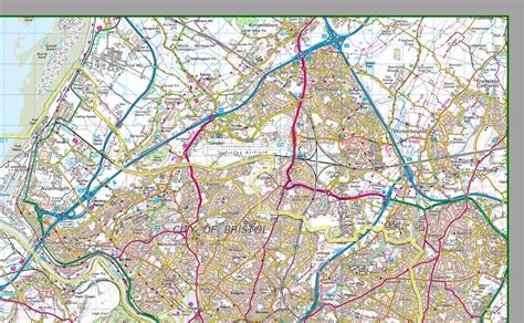 map of Bristol, a ceremonial county in England, UK. This map covers the ...