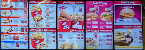 Menu At Jollibee Fast Food Jacksonville Atlantic Blvd