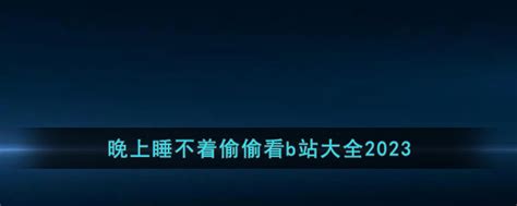 晚上睡不着偷偷看b站大全2023 晚上睡不着偷偷看b站正能量app下载3dm手游