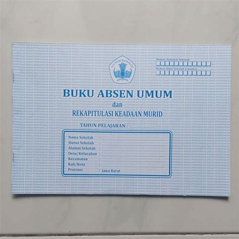 jual buku absen umum rekapitulasi murid shopee indonesia