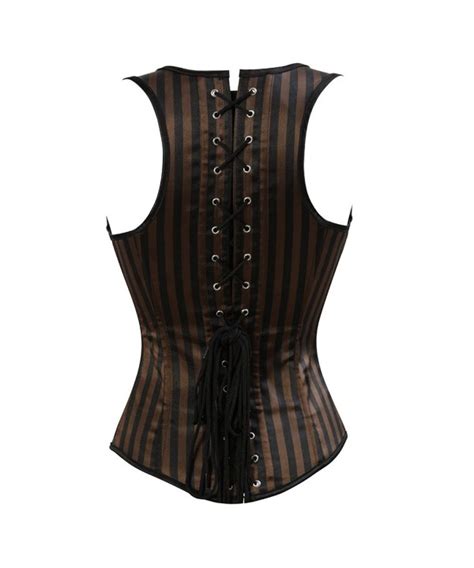 Women S Lace Up Boned Underbust Corset Bustier Vest Top Waist Cincher