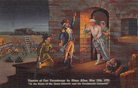 Capture of Fort Ticonderoga Ethan Allen History Unused | Topics - History, Postcard / HipPostcard