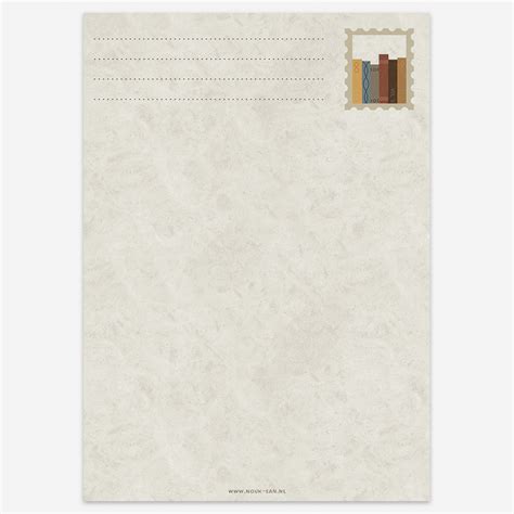 Postkaart Boekenkast Van Nouk San