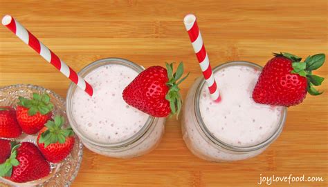 Strawberry Banana Chia Seed Smoothies Joy Love Food