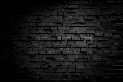 Premium Photo Black Brick Wall Dark Background For Design