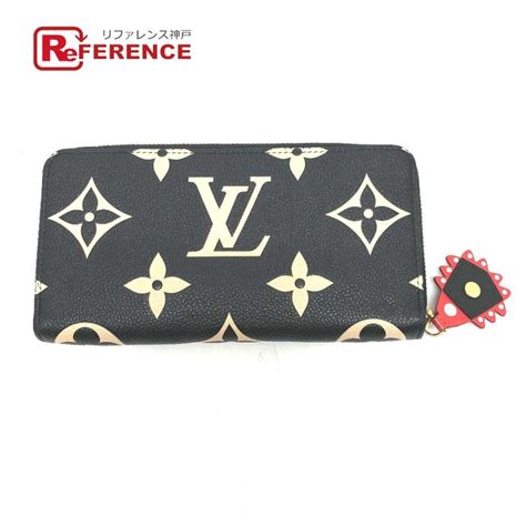 Louis Vuitton ルイヴィトン M69698 モノグラムアンプラント Lv クラフティ ジッピー ウォレット 長財布 【中古