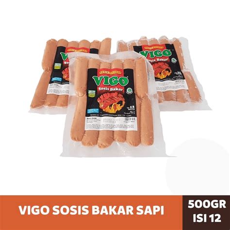 Jual Vigo Sosis Bakar Sapi 500gr 12s Vigo Sosis Bakar Bratwurst Sapi