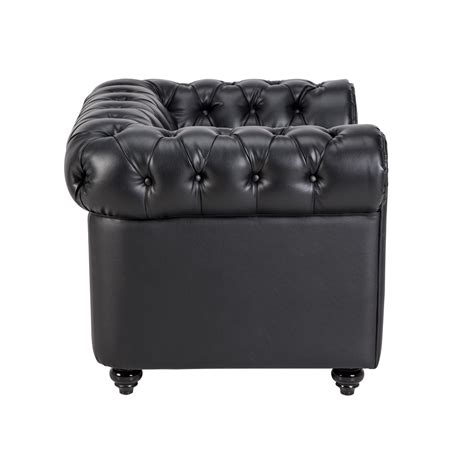 Chesterfield Club Chair (Black) - FormDecor