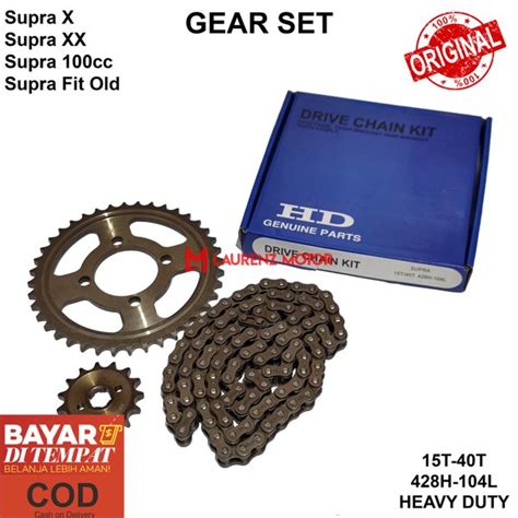 Jual Gear Set Paket Gir Dan Rantai Supra X Supra Xx Supra Fit Lama