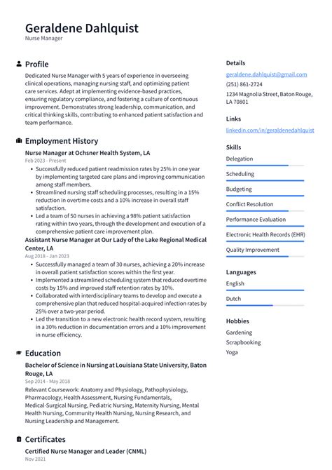 Top Nurse Manager Resume Objective Examples Resumecat