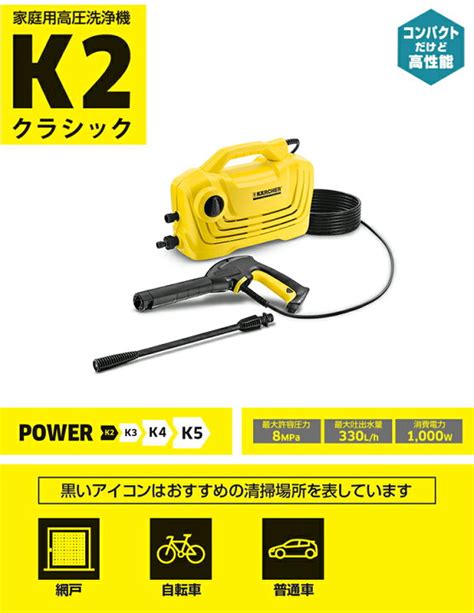 2021人気の Kaercher ケルヒャー K2 クラシック 高圧洗浄機1 600 970 0 4054278007199