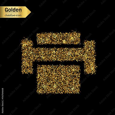 Gold glitter vector icon Stock Vector | Adobe Stock