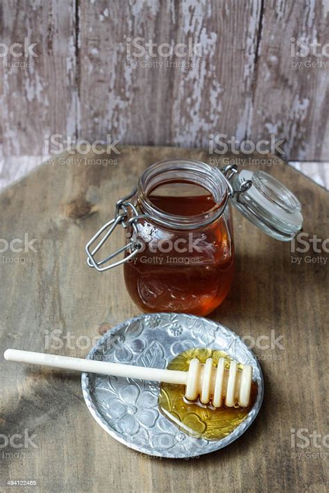 Open Honey Jar And Dipper Stock Photo Download Image Now Clove