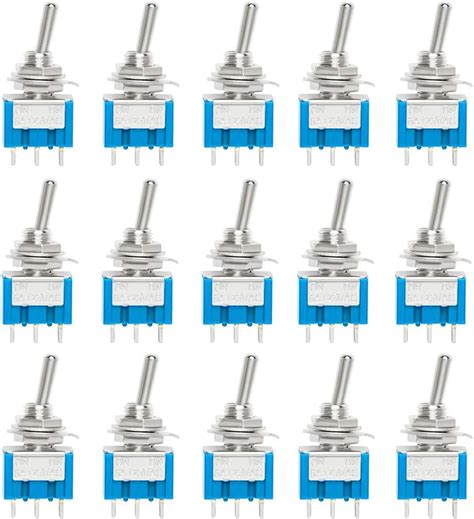 Cesfonjer Pcs Spdt Mini Micro Toggle Switch On Off On Pins