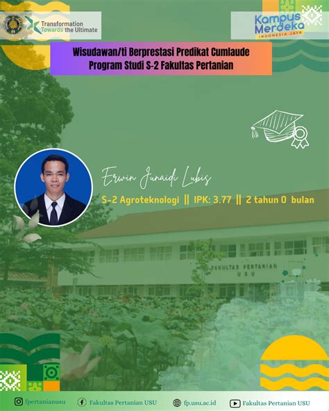 Wisudawan Ti Program Studi S Fakultas Pertanian Usu Periode I T A