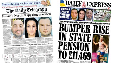 Russian Spy Ring And Bumper Rise In Pensions Bbc News