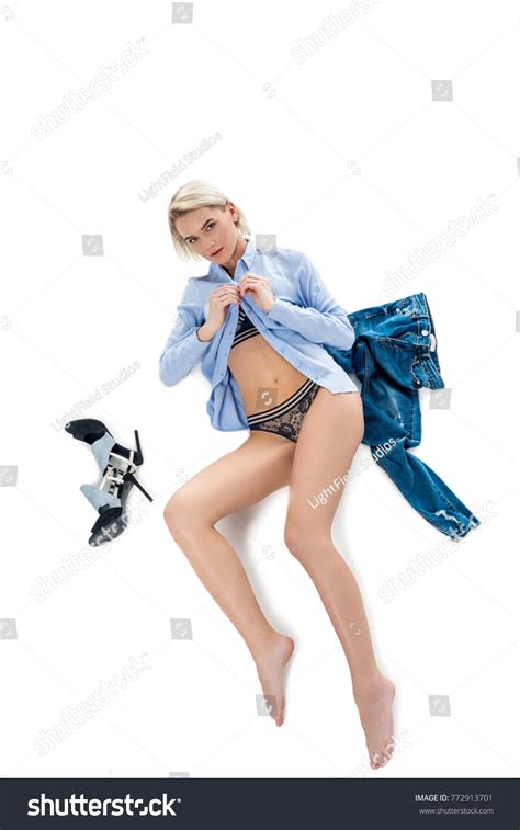 Attractive Woman Sexy Lingerie Taking Off Stock Photo 772913701 Shutterstock