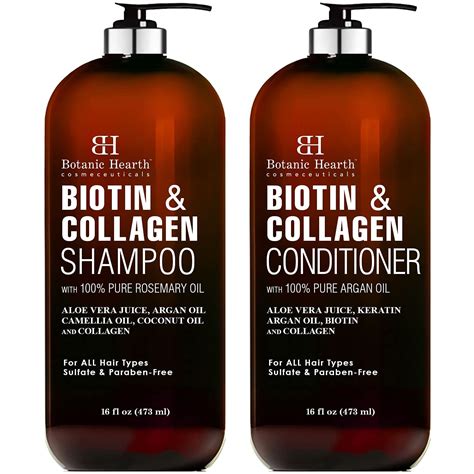 Buy Botanic Hearth Vegan Collagen Biotin Shampoo And Conditioner Set With Rosemary Oil For