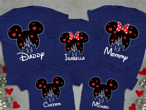 Personalized Disney Valentine's Day Family Shirts, Disneyland Valentines Day Shirts sold by ...