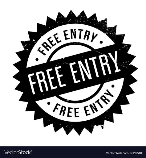 Free Entry Stamp Royalty Free Vector Image VectorStock