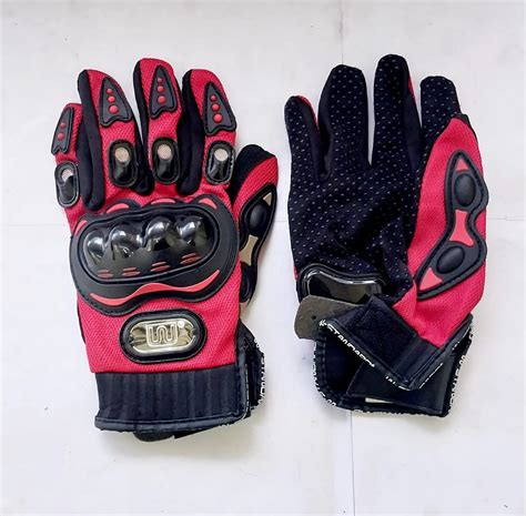 Guantes Para Moto Color Rojo Talla M Y L Motozone