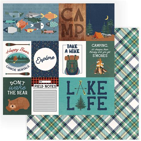 Camp Happy Bear Collection Explore 12 X 12 Double Sided Scrapbook Paper