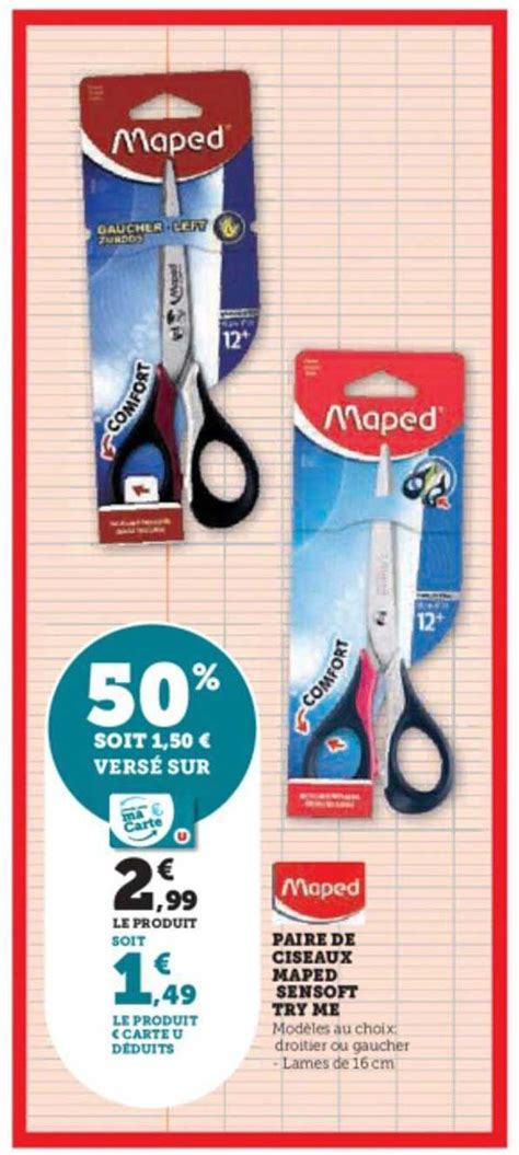 Promo Paire De Ciseaux Maped Sensoft Try Me Chez Super U ICatalogue Fr