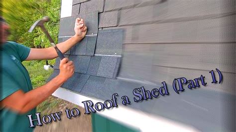 How To Shingle A Shed Roof Tool Shed Diy Youtube