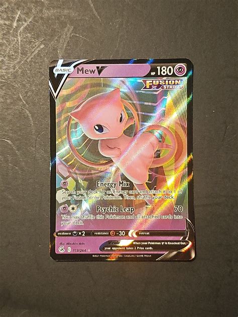 Pokémon TCG Mew V Fusion Strike 113 264 Holo Ultra Rare NM eBay