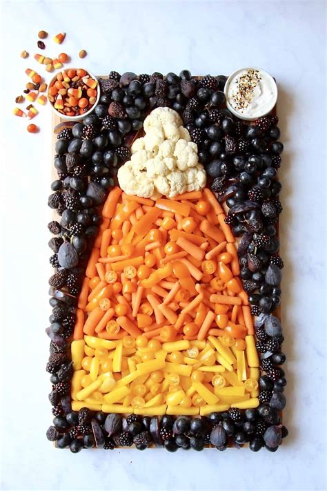 Candy Corn Snack Board - The BakerMama