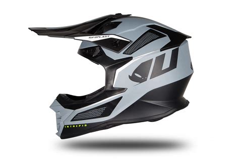 Casco Motocross Intrepid Nero E Grigio Opaco Ufo Plast