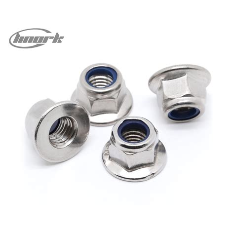 M Flange Nylon Insert Flanged Lock Nuts Din Stainless Steel