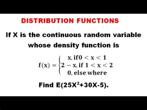 Btechmathshub Continuous Probability Distribution Problem Random