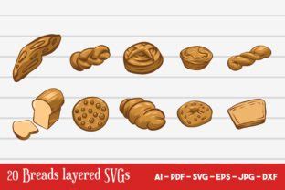 Bread Svg Vector Set Graphic By Euphoria Design Creative Fabrica