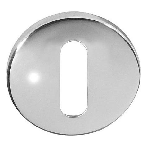 Frelan Hardware Key Escutcheon On Round Rose Polished Stainless Steel