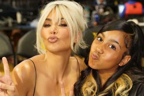 Kim Kardashians Daughter North Channels Her Moms Blonde Locks With