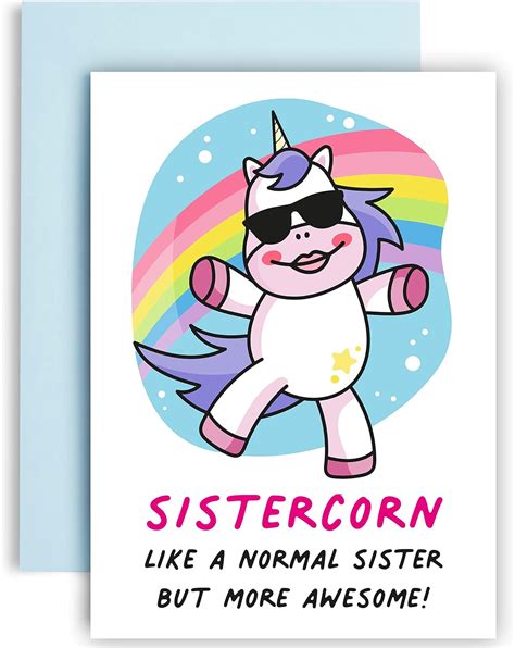 Huxters Birthday Card For Her Funny Birthday Card For Sister Birthday