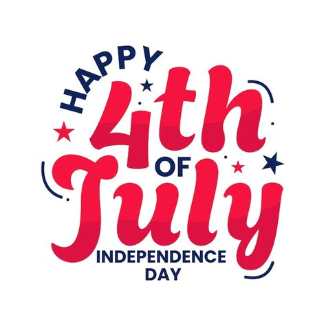 Premium Vector Happy 4th Of July Hand Lettering Card American