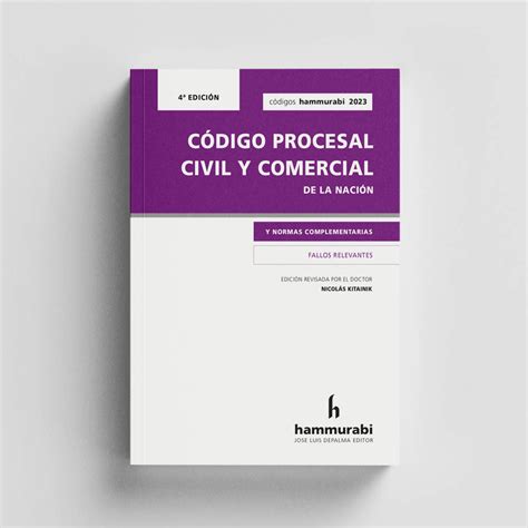 Código Procesal Civil Y Comercial Nación 2023 «standard