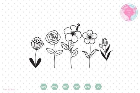 Flower Svg Wildflower Svg Graphic By Jaroensvgdesign · Creative Fabrica