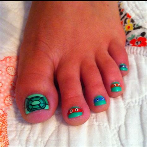 Ninja Turtle Toes Turtle Nails Toe Nails Toe Nail Designs