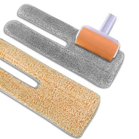 New 2pcs Double Sided Non Hand Washing Mop Replace Cloth Soft Mop Head Cloth For Dust Push Mop