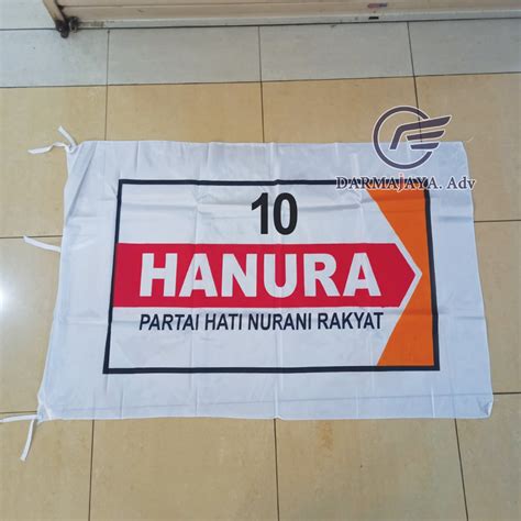 Jual Bendera Partai Hanura Ukuran 100x150cm Shopee Indonesia