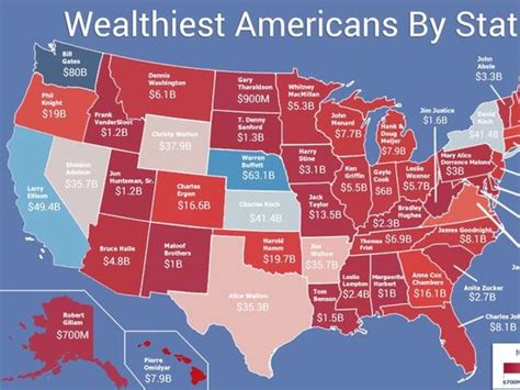 Map Shows Wealthiest Person In Each State